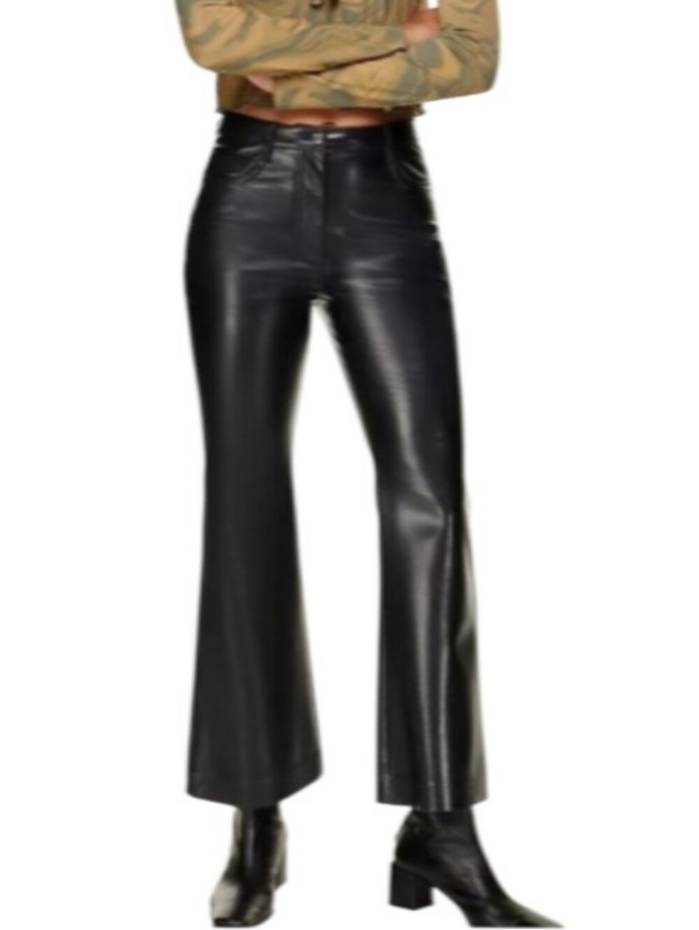Wilfred Melina High-Rise Flare Vegan Leather Pants-NWT